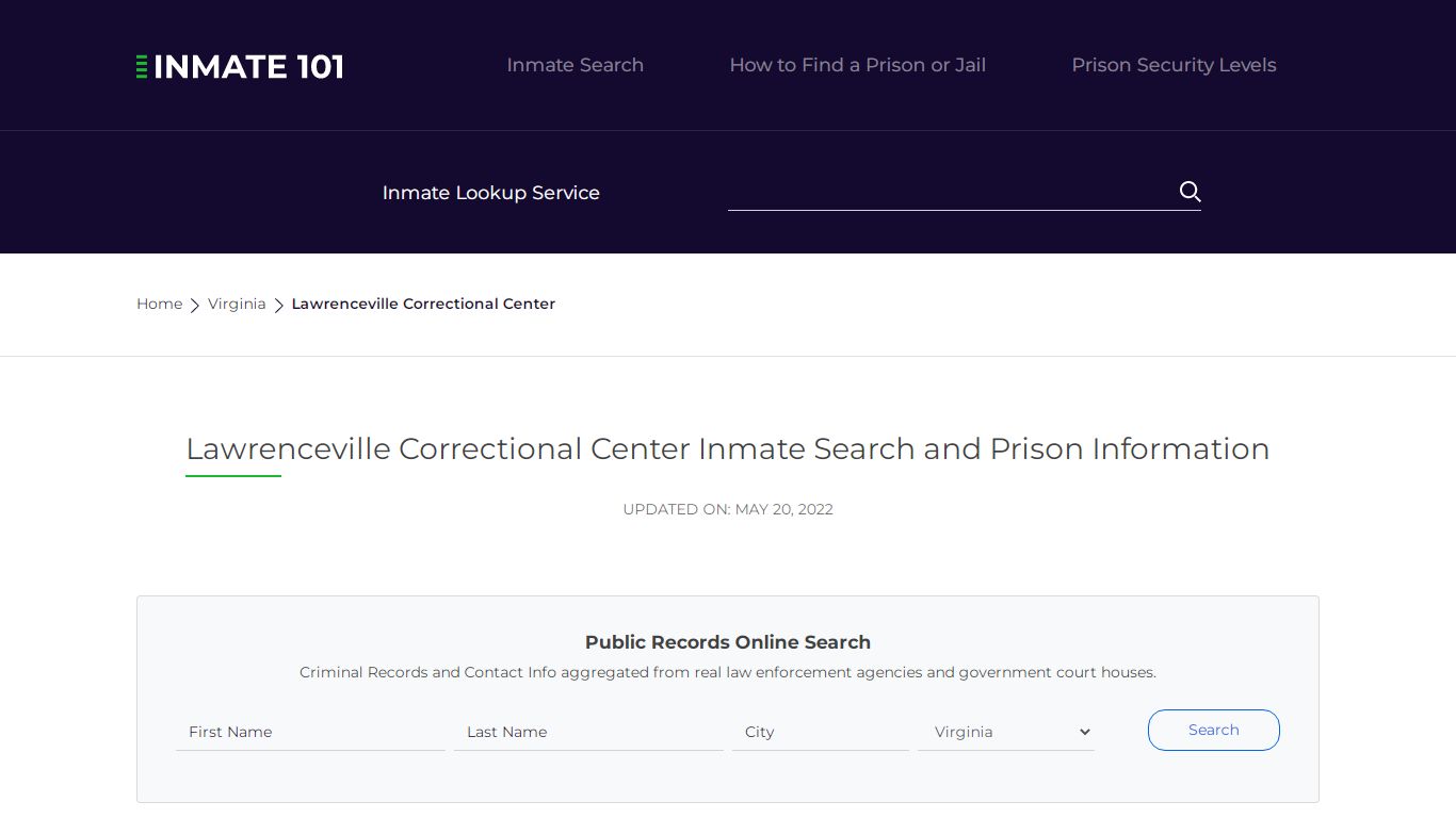 Lawrenceville Correctional Center Inmate Search ...