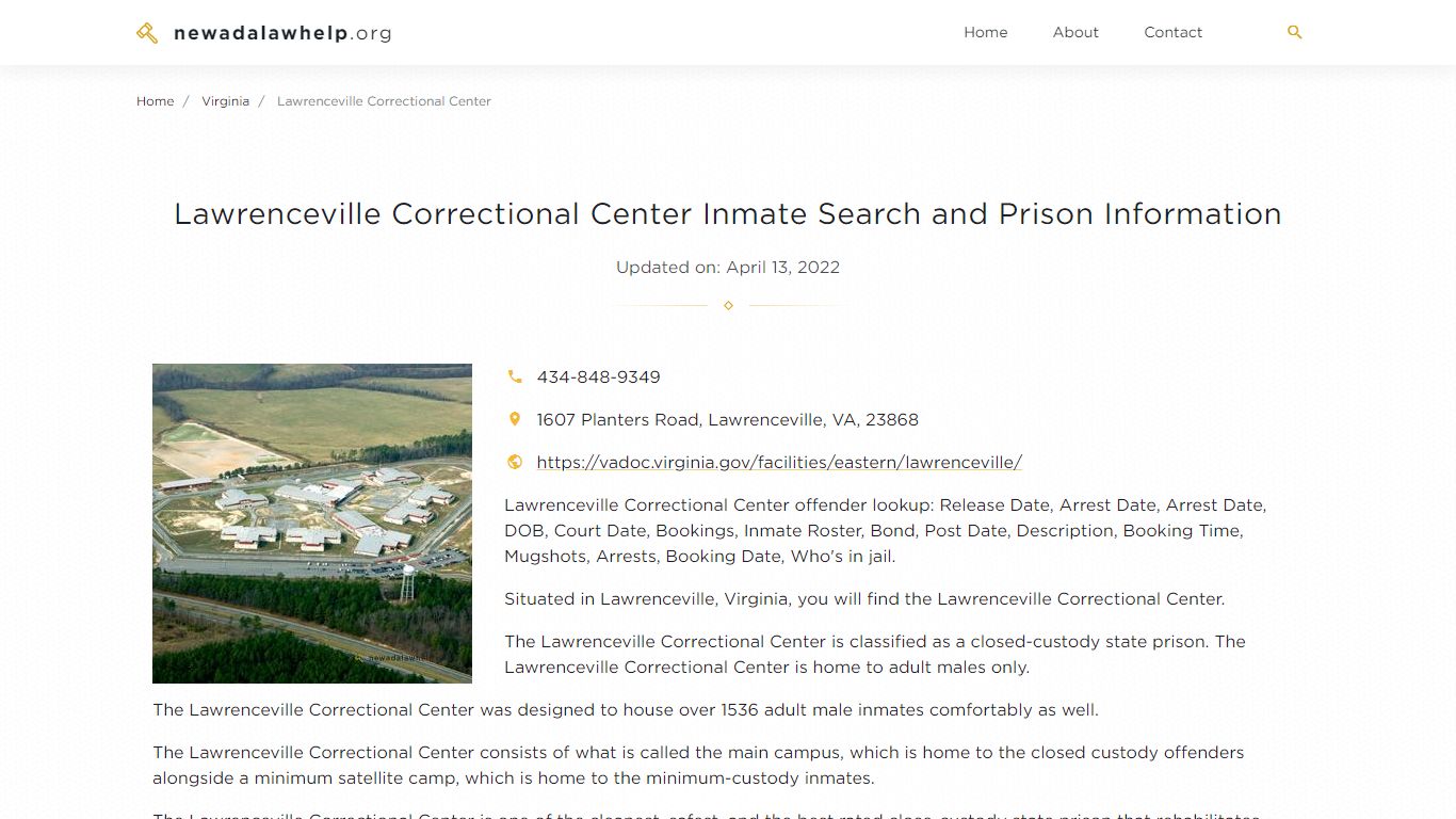 Lawrenceville Correctional Center Inmate Search ...