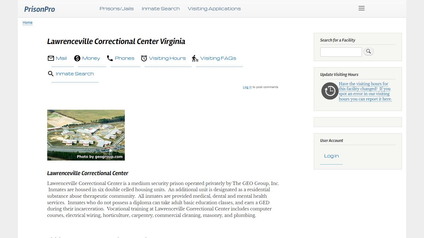 Lawrenceville Correctional Center Virginia - PrisonPro